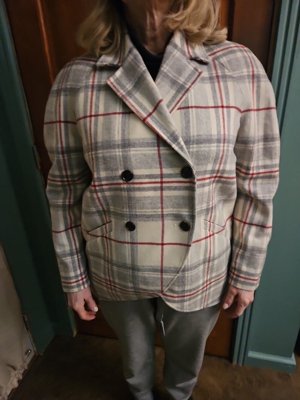 BB3 Brooks Brothers X Thom Browne Black Fleece Women’s Plaid Wool Blazer M Vint
